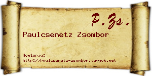 Paulcsenetz Zsombor névjegykártya